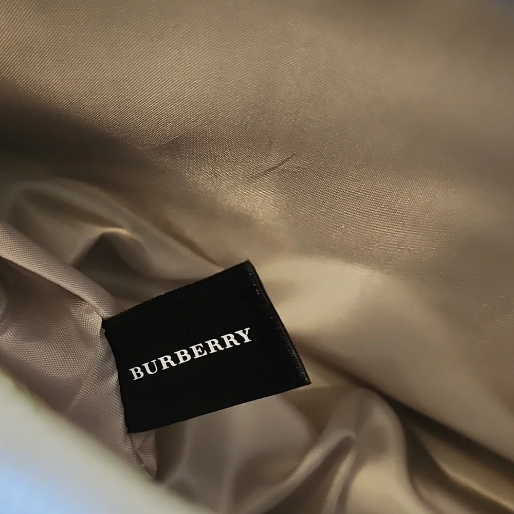 Burberry Gray Beauty Cosmetic Bag.